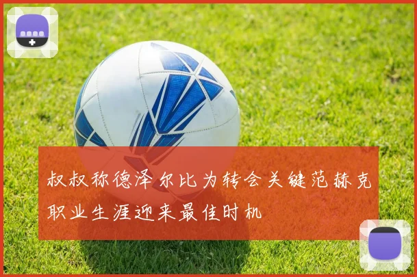 叔叔称德泽尔比为转会关键范赫克职业生涯迎来最佳时机